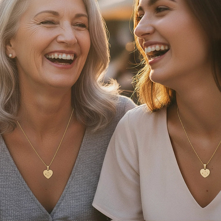Personalisierte Halskette Herz "Familie"
