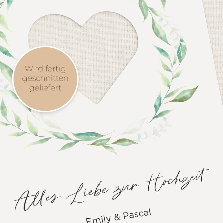 Personalisiertes Geldgeschenk zur Hochzeit "Kranz"