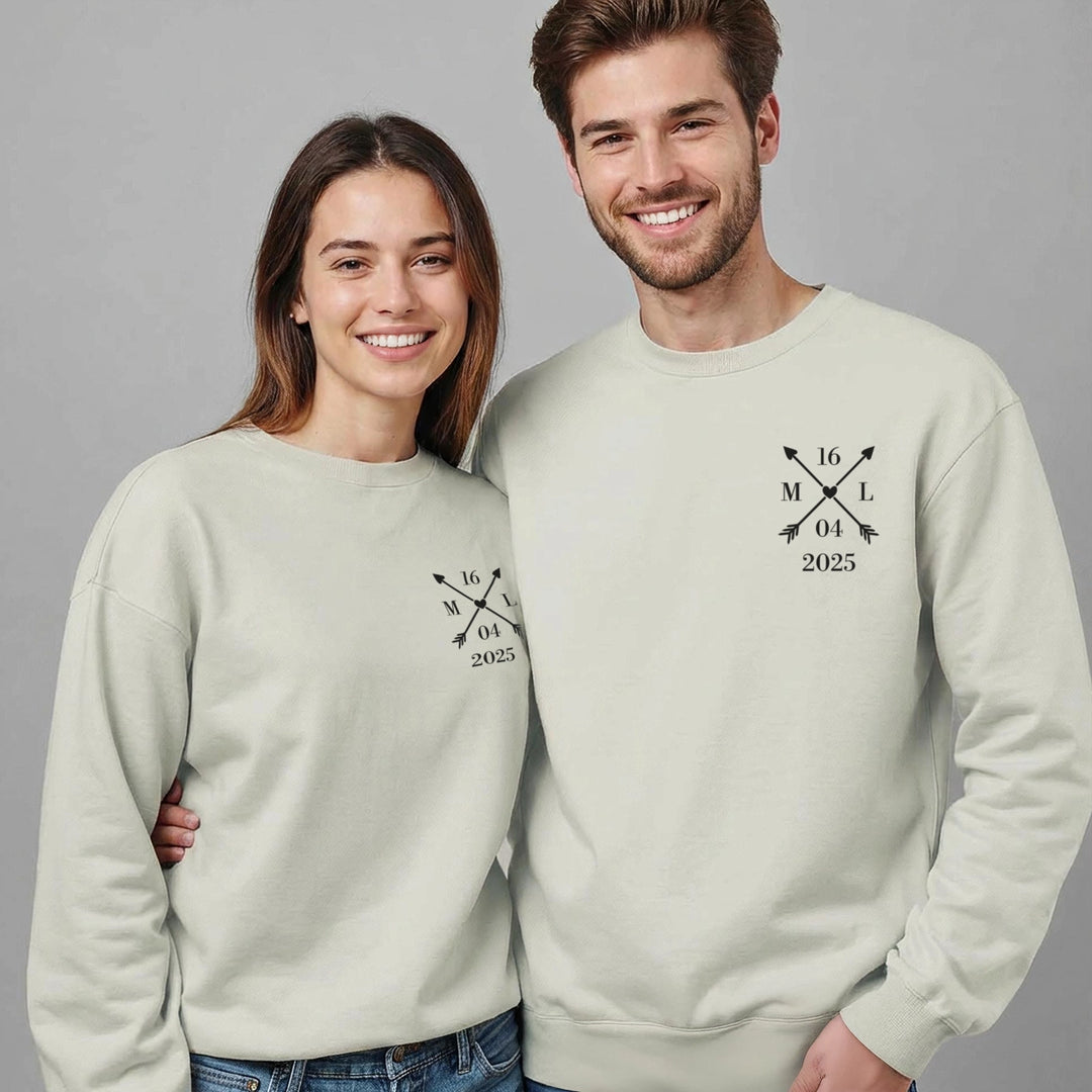 Personalisierter Sweater "Herz & Datum"