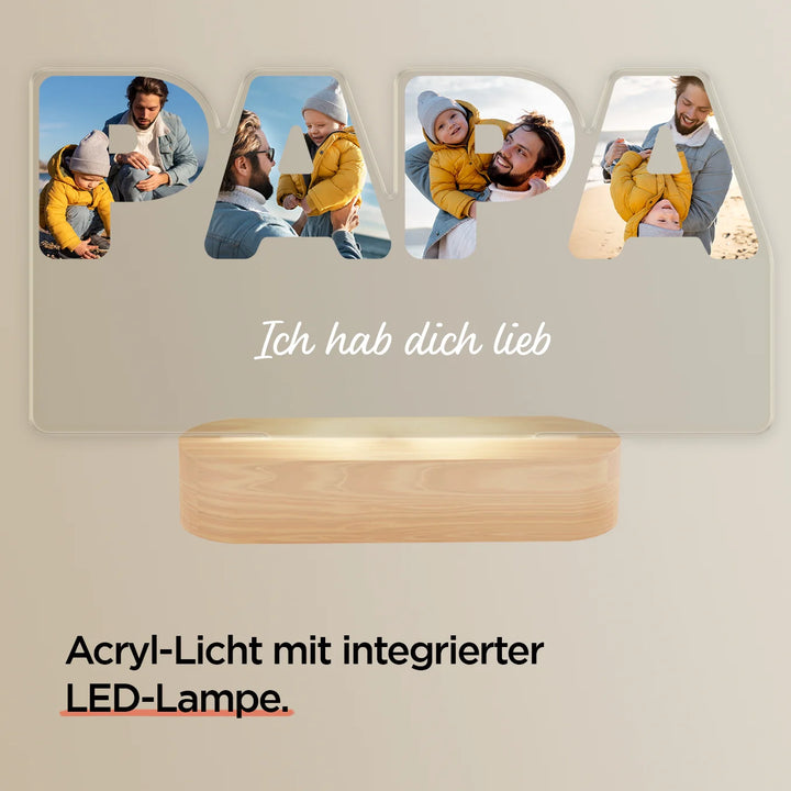 Personalisiertes Acryl-Licht "PAPA"