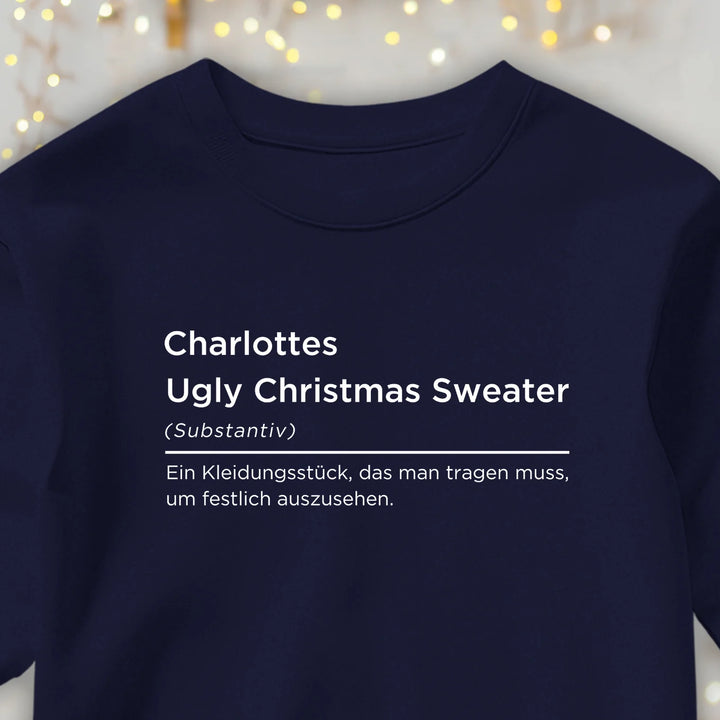 Personalisierter Christmas Sweater "Definition"