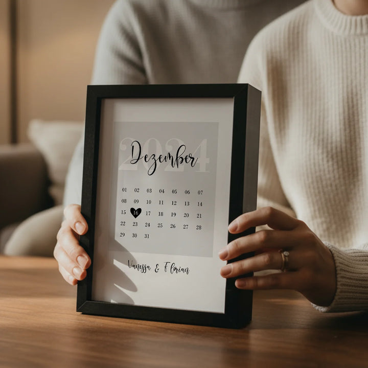 LED Bilderrahmen mit personalisiertem Bild "Our Special Date"