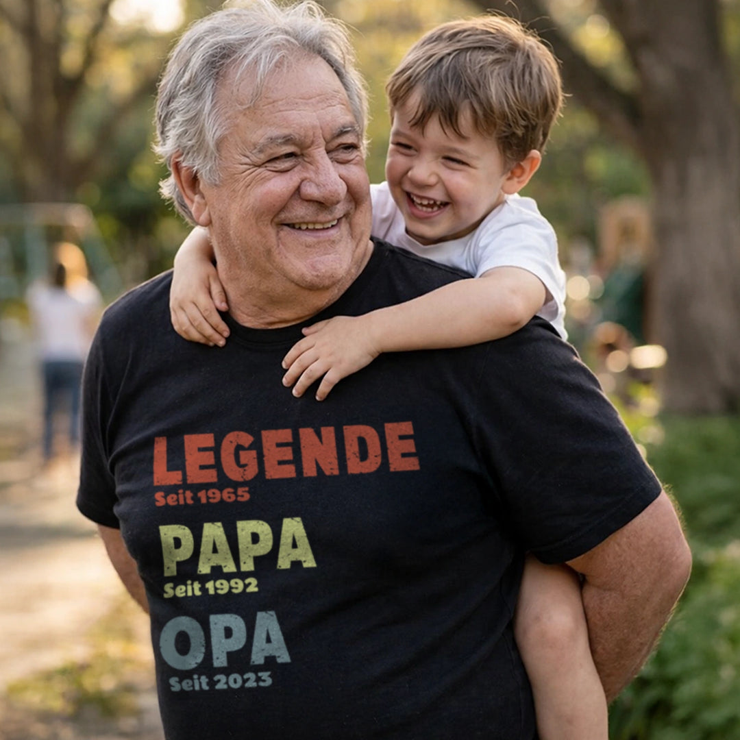 Personalisiertes T-Shirt “Legende, Ehemann, Papa”