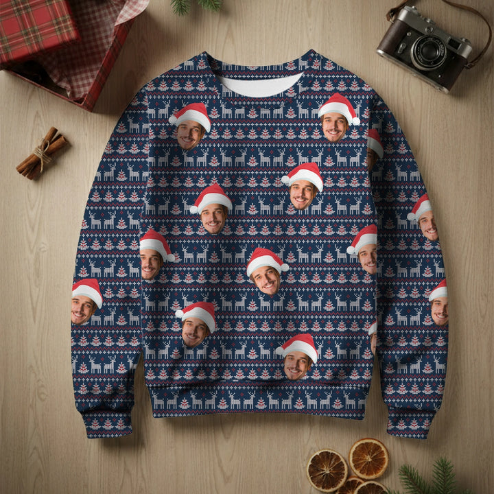Personalisierter Ugly Christmas Sweater "Rentier"