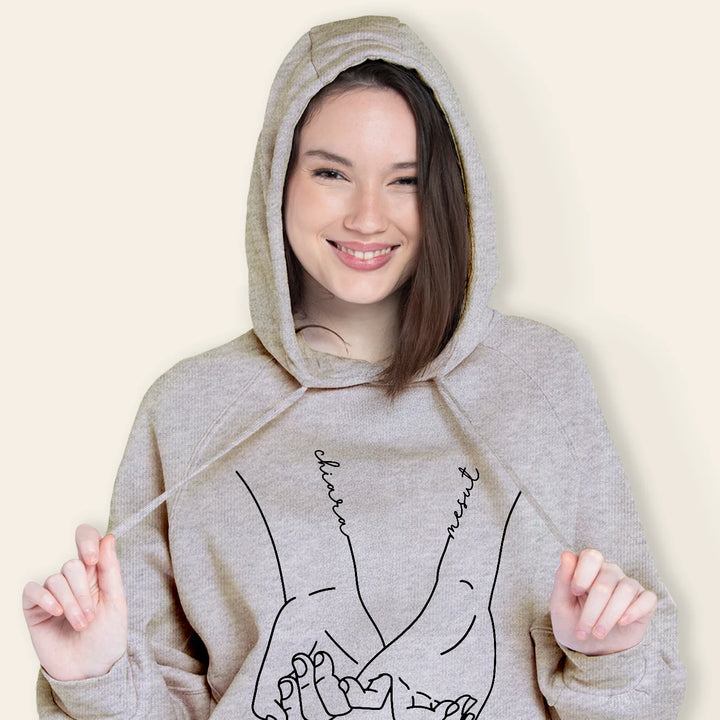 Personalisierter Hoodie "Holding Hands"