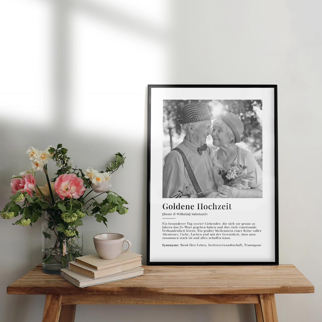 Fotoposter "Goldene Hochzeit Definition"