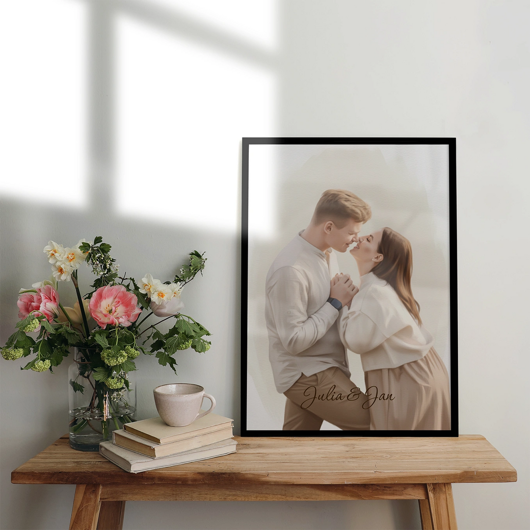 Personalisiertes Poster Aquarell "Euer Foto”