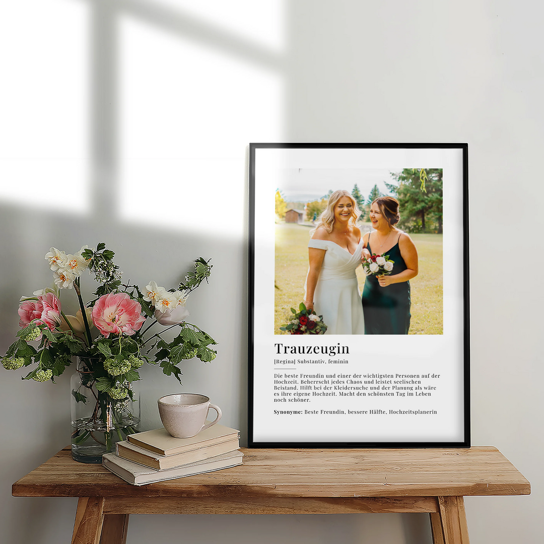 Fotoposter "Trauzeugin Definition"-1