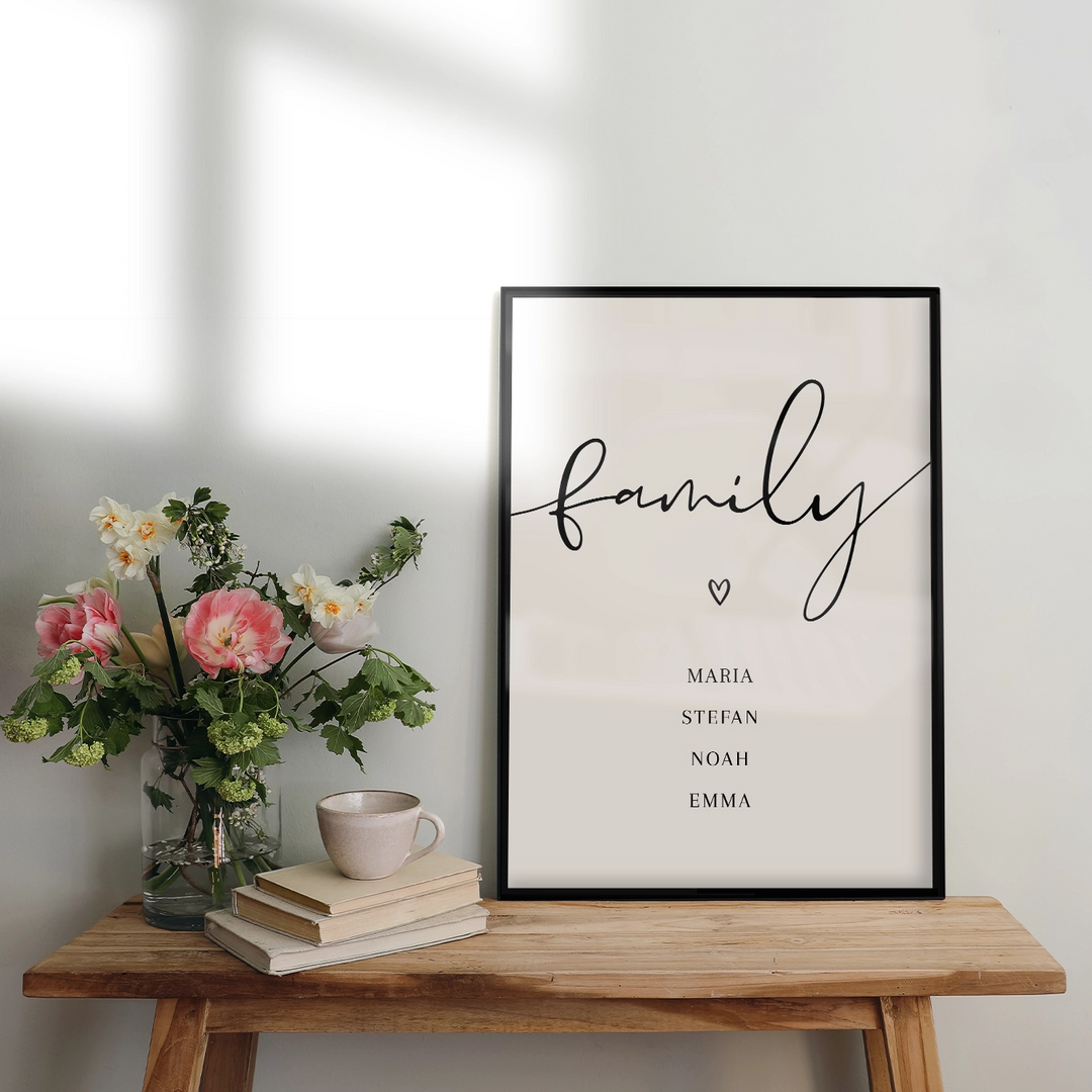 Personalisiertes Poster "Family"-1