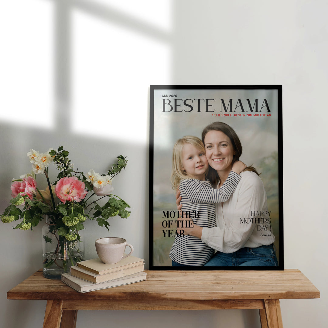 Personalisiertes Poster Magazin "Beste Mama"