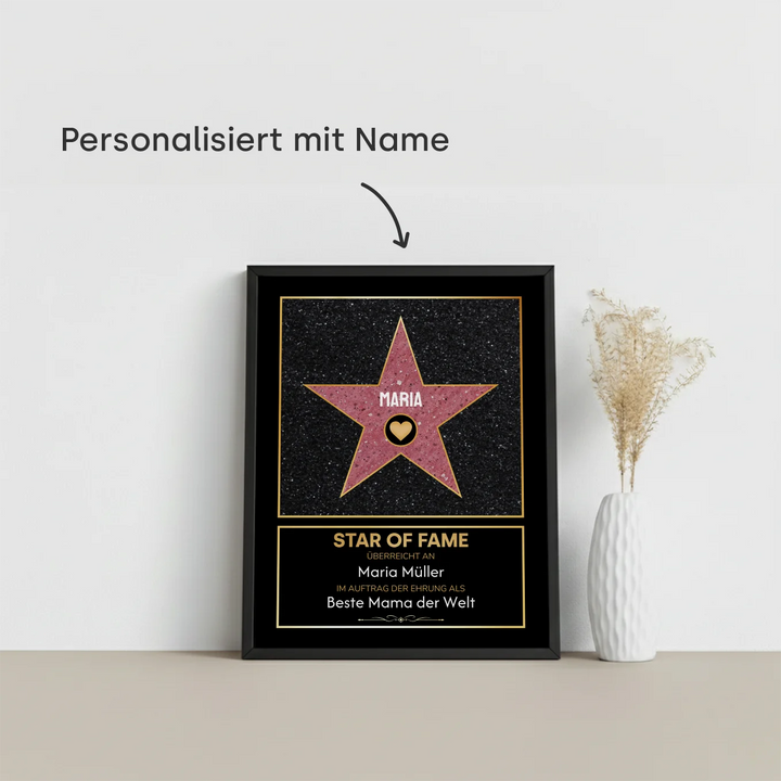 Personalisierte Leinwand "Star of Fame"