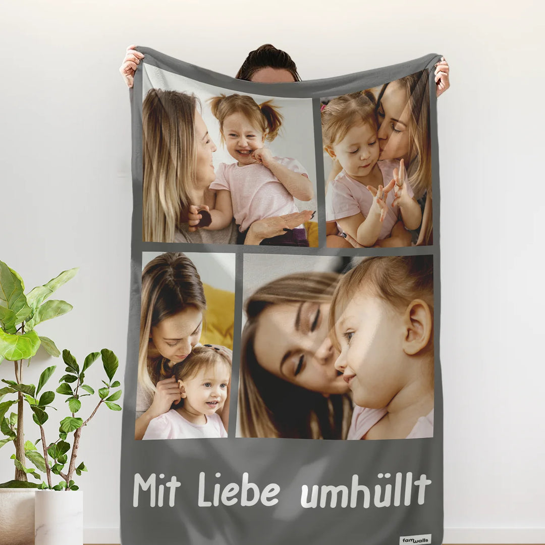 Personalisierte Decke Foto "Mama"