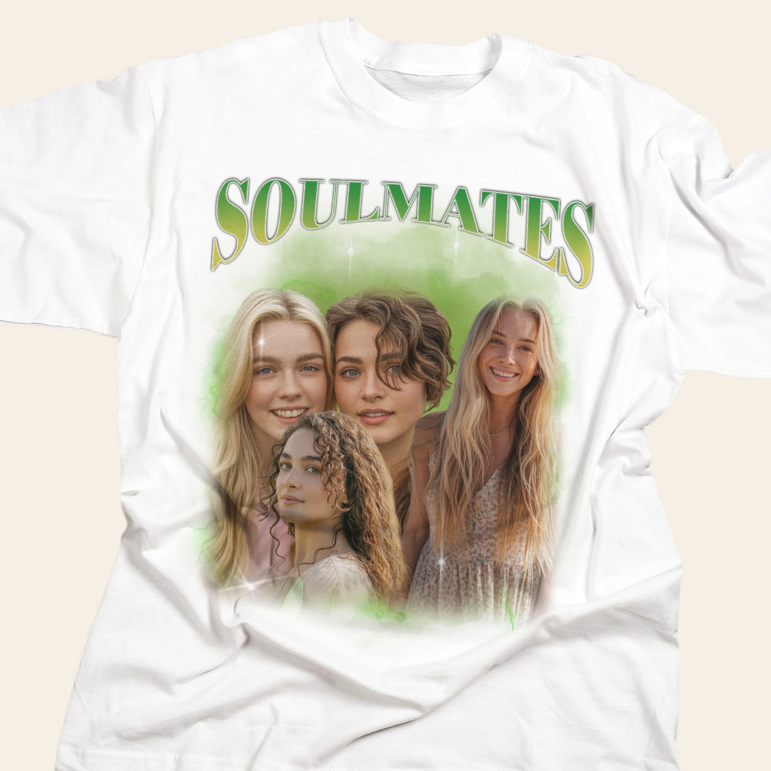 Personalisiertes T-Shirt Vintage Bootleg "BESTIES"