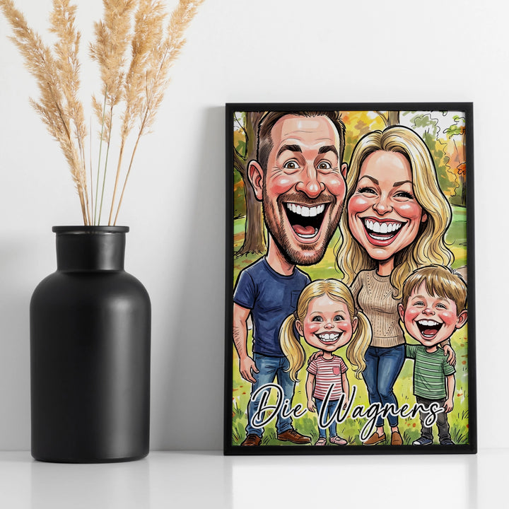 Personalisiertes Poster "Sketch Familie"