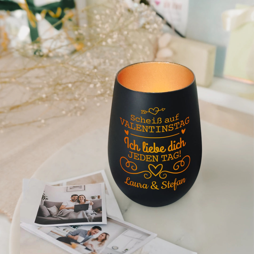 Personalisiertes Windlicht "Valentinstag"