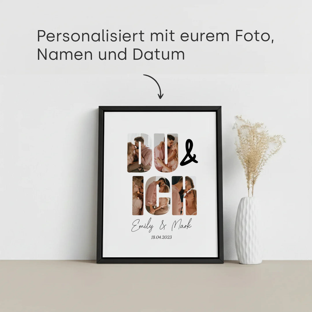 Personalisierte Leinwand "Du & Ich"