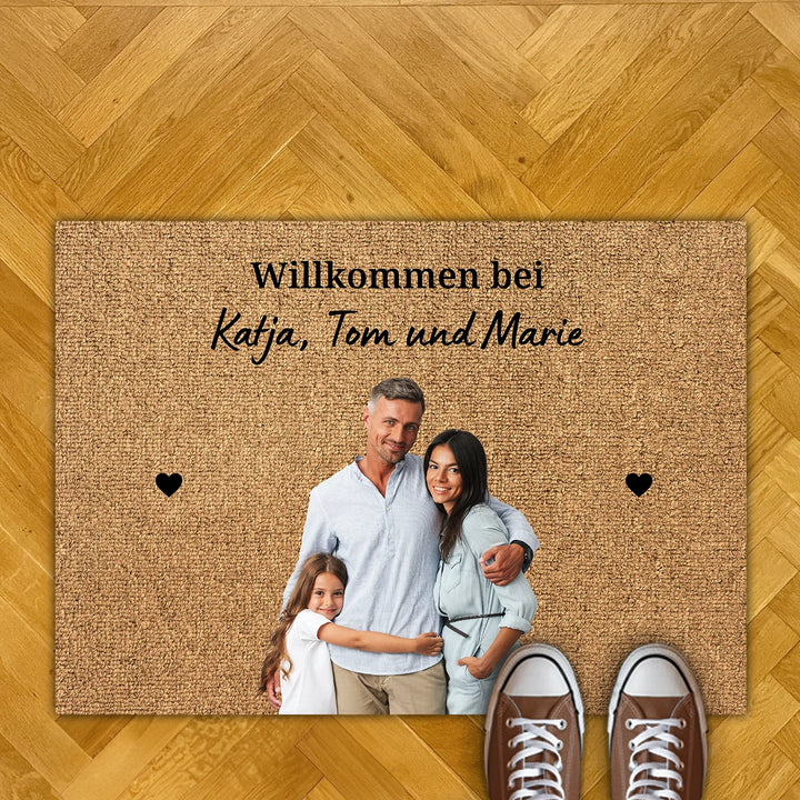 Personalisierte Fußmatte ''Foto & Text''