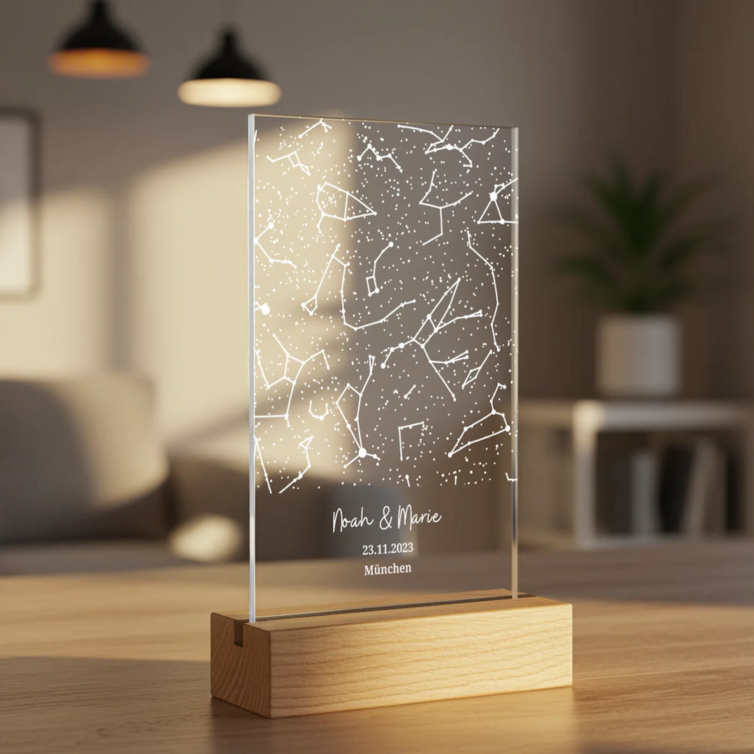 Personalisierte Acryltafel - "Sternenhimmel"