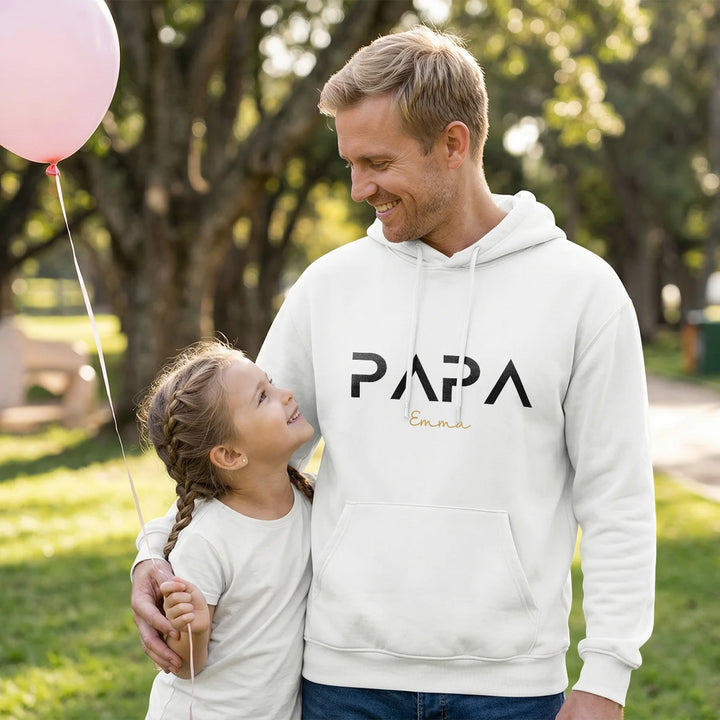 Personalisierter Hoodie “Papa” mit Namen