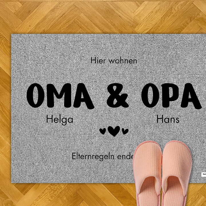 Personalisierte Fußmatte "Oma & Opa" famwalls