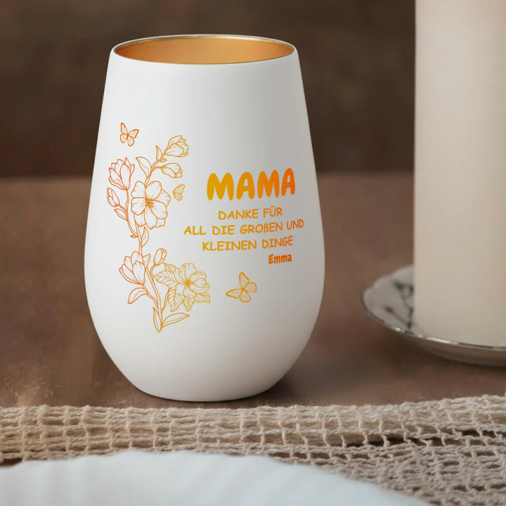 Personalisiertes Windlicht “Danke Mama”