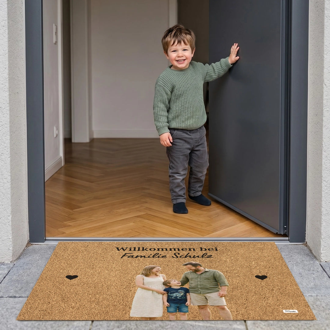 Personalisierte Fußmatte ''Foto & Text''