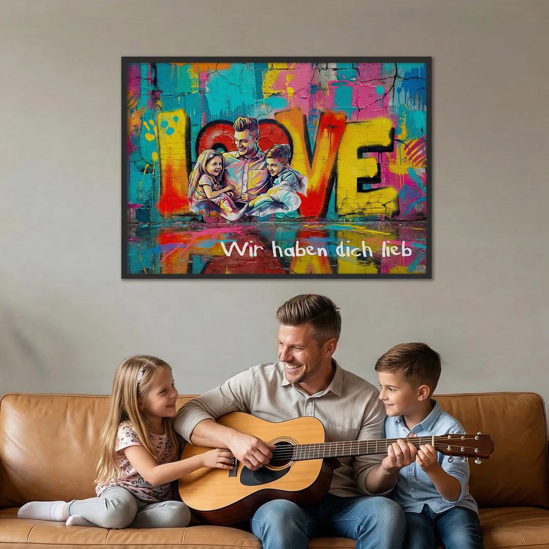 Personalisiertes Poster Love "PAPA"