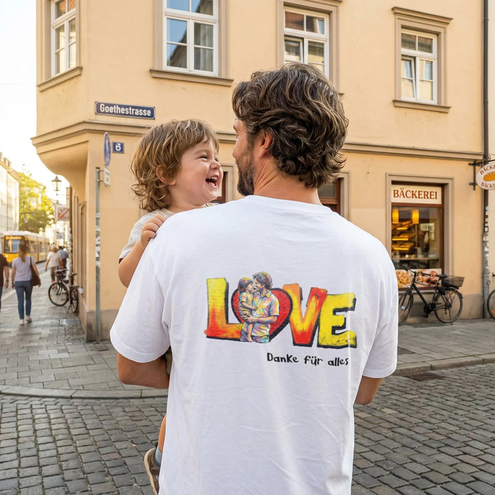 Personalisiertes Oversized T-Shirt Love "PAPA"