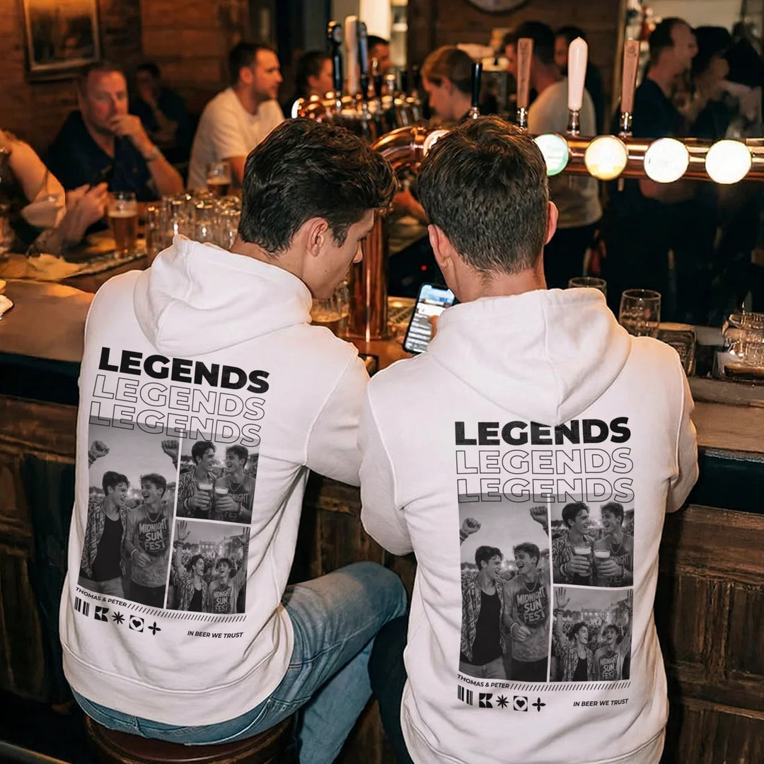 Personalisiertes Hoodie "Drinkbuddies"