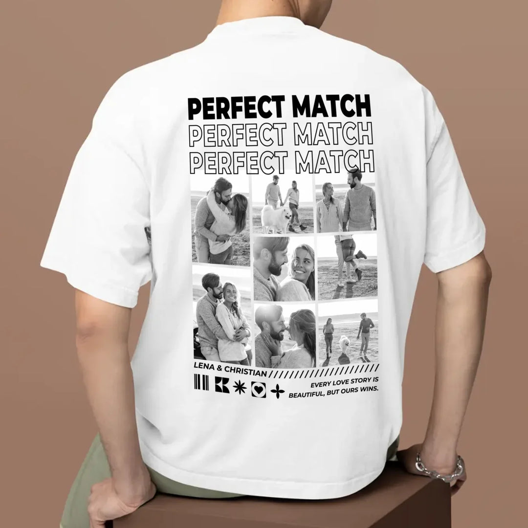Personalisiertes Oversized T-Shirt "Traumpaar"