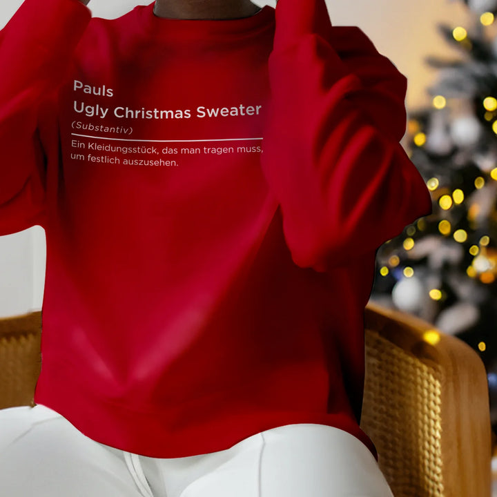 Personalisierter Christmas Sweater "Definition"