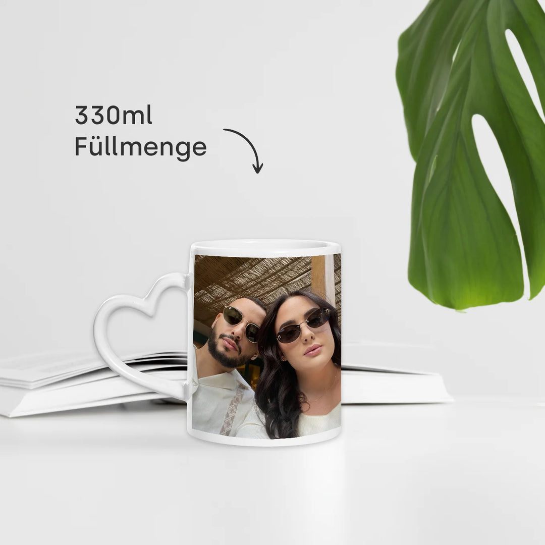 Personalisierte Herz-Tasse "Foto"