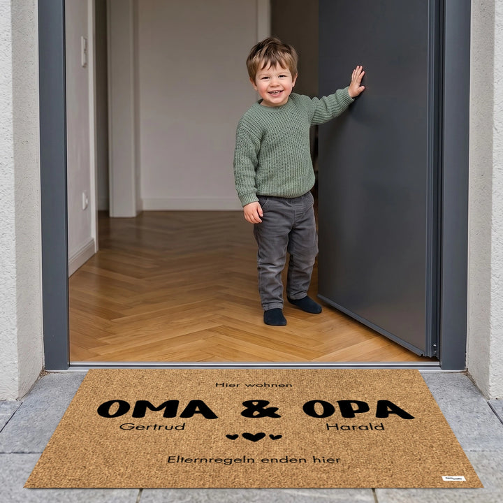 Personalisierte Fußmatte "Oma & Opa"