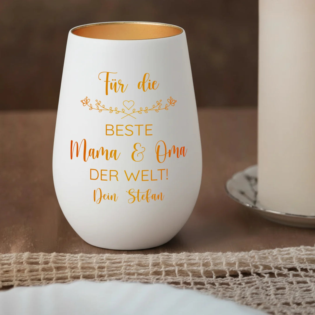 Personalisiertes Windlicht "Mama & Oma"