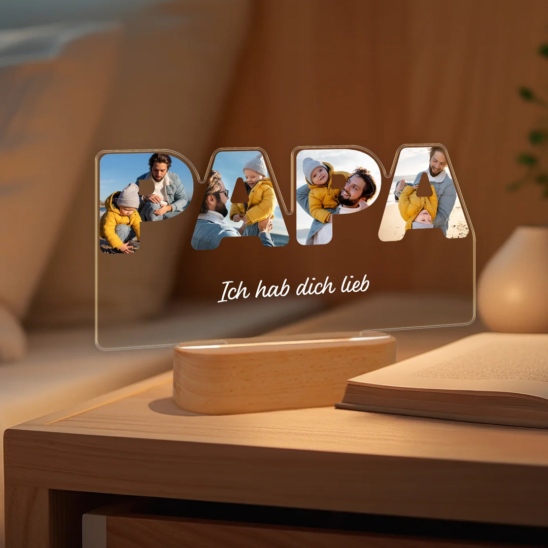 Personalisiertes Acryl-Licht "PAPA"