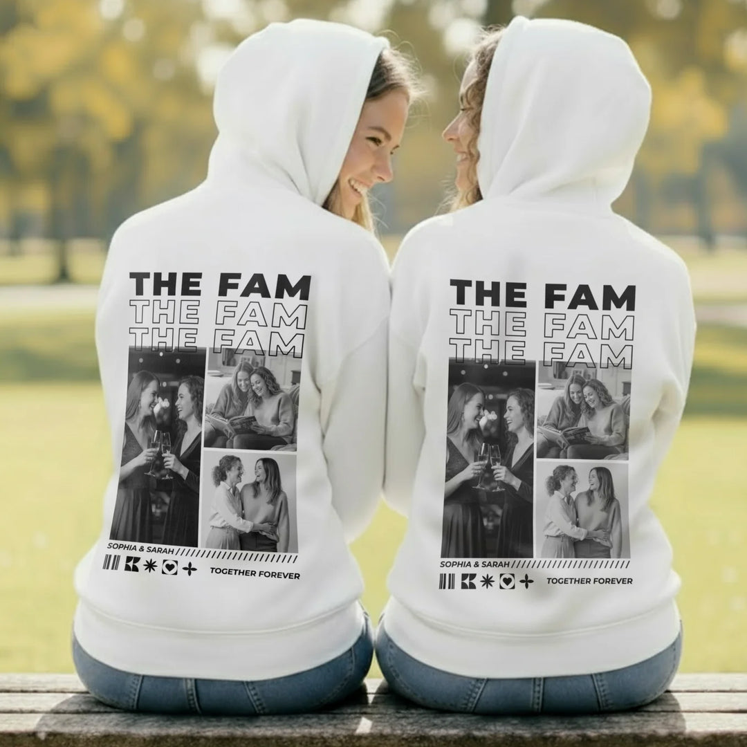 Personalisierter Hoodie mit Fotos "Familie"