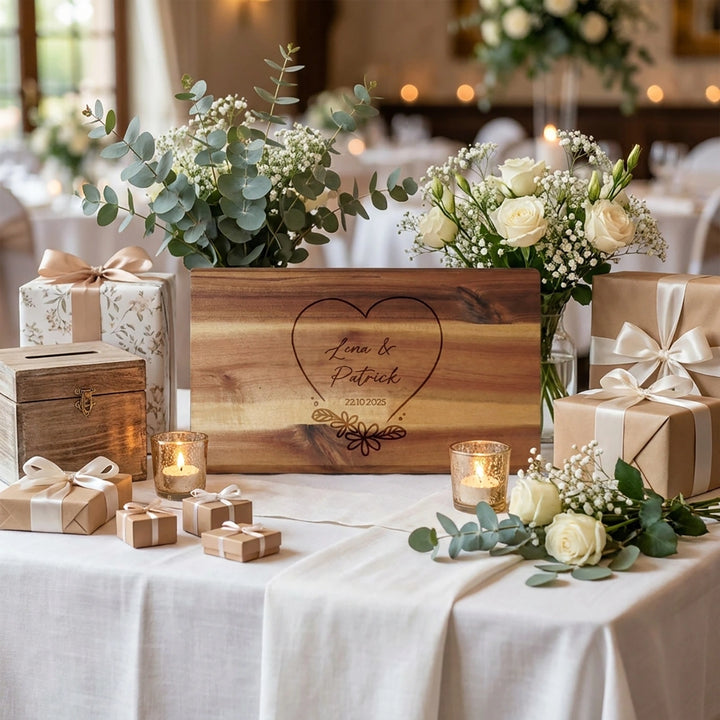 Personalisiertes Servierbrett "Hochzeit"
