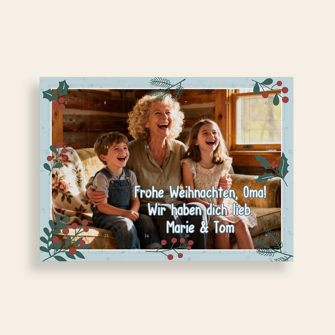 Personalisierter Duftkerzen Adventskalender "Oma"