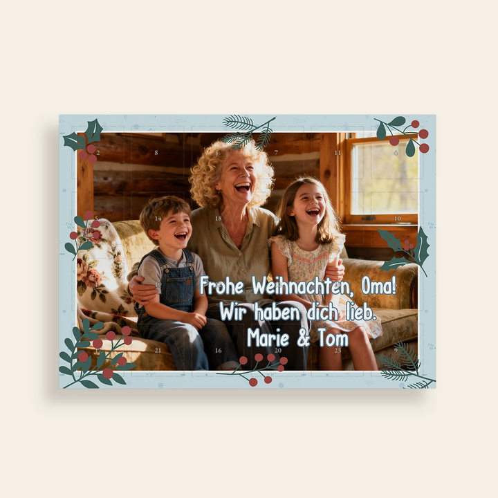 Personalisierter Duftkerzen Adventskalender "Oma"