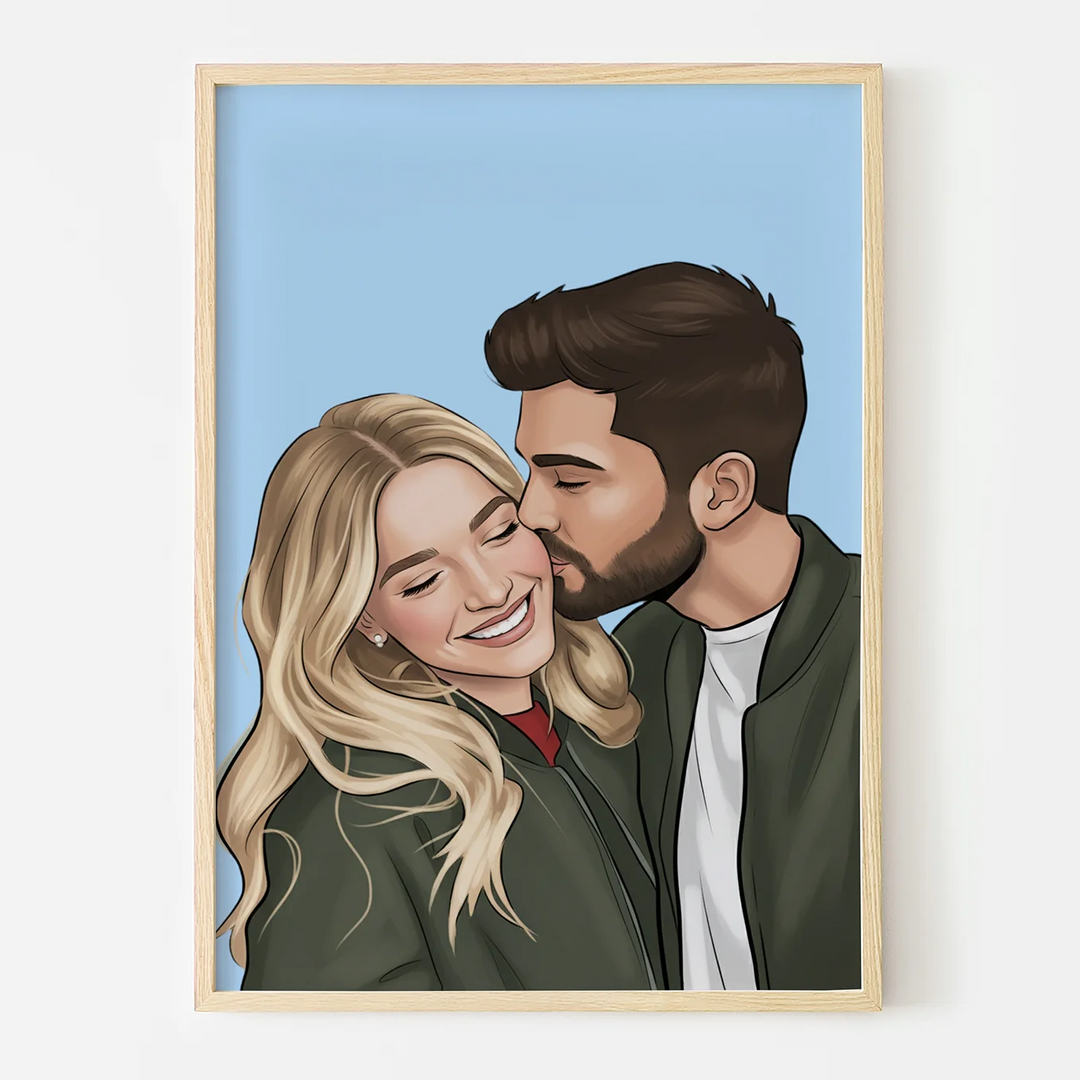 Personalisiertes Poster "Pärchen-Portrait"