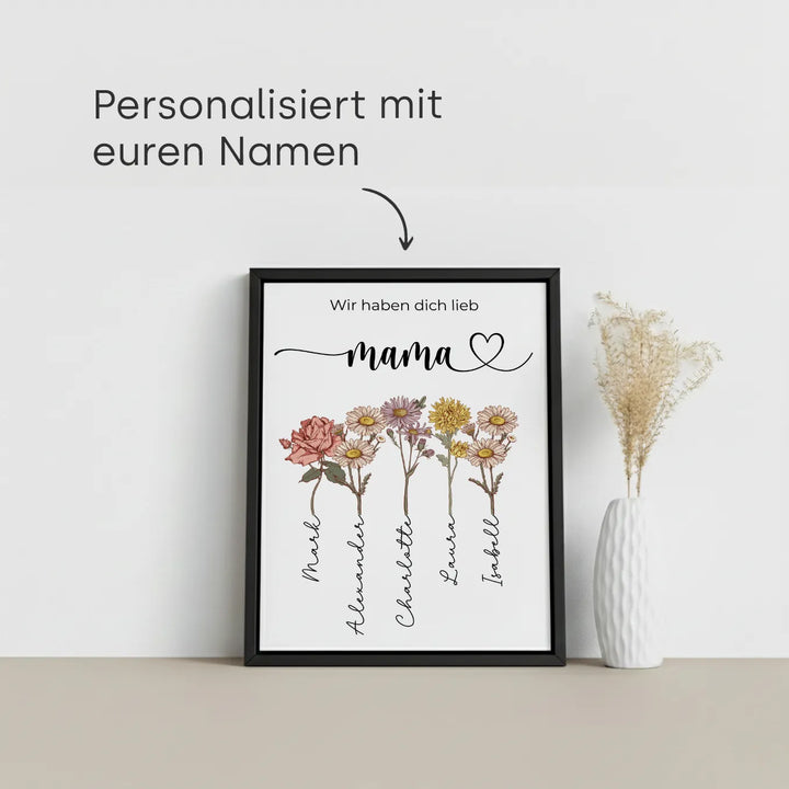 Personalisierte Leinwand "Für dich Mama"