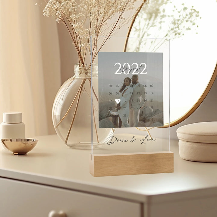 Personalized Acrylic Glass "Our Day"