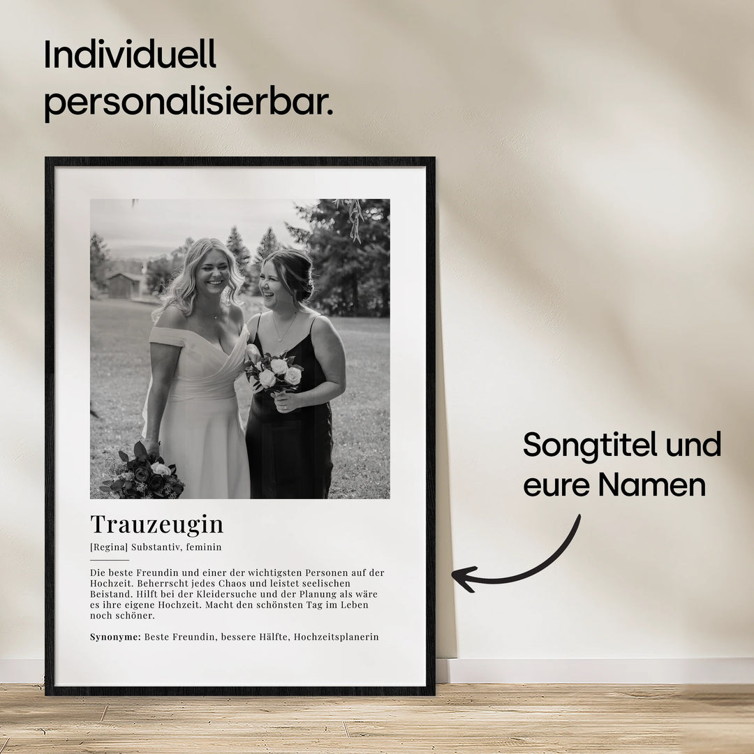 Fotoposter "Trauzeugin Definition"-1