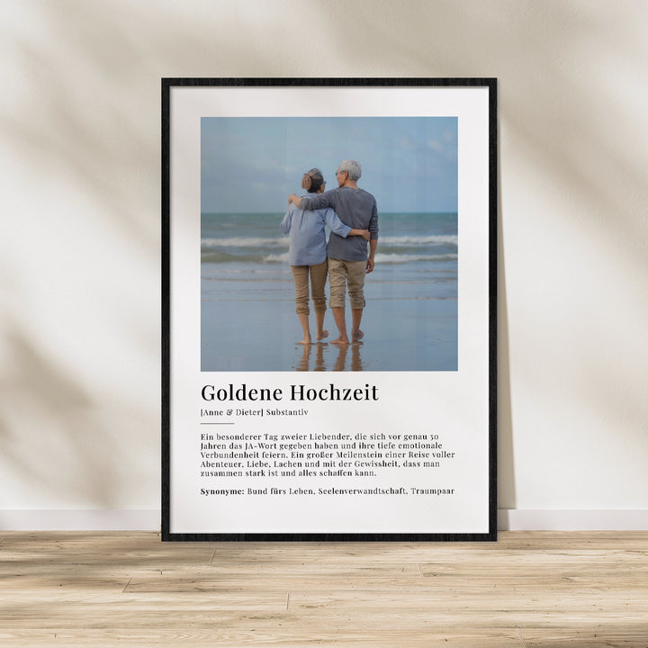 Fotoposter "Goldene Hochzeit Definition"