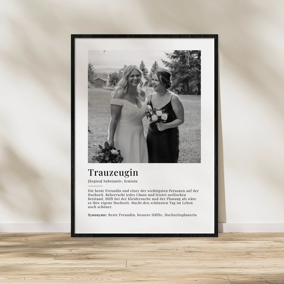 Fotoposter "Trauzeugin Definition"-1