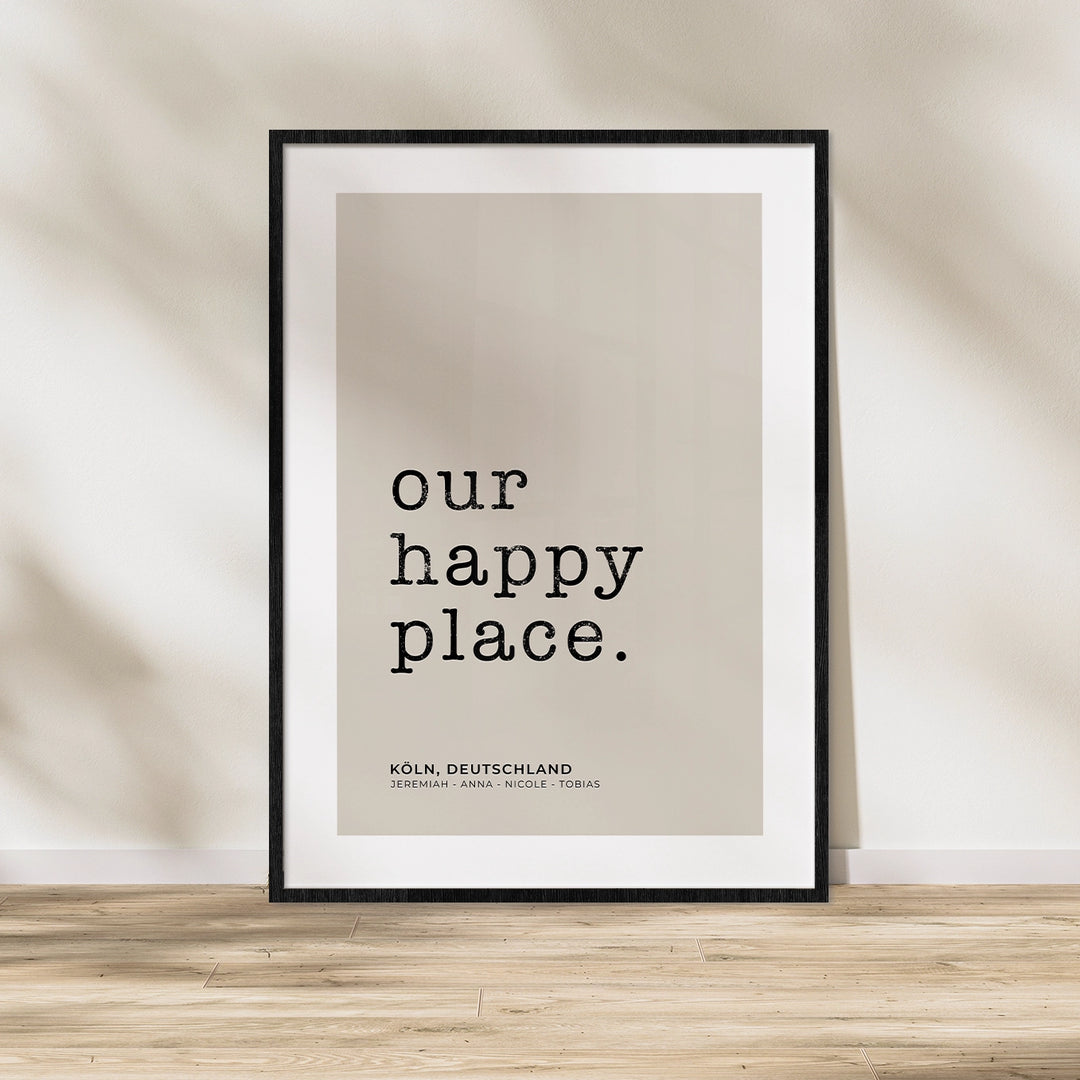 Poster"Our Happy Place Typewriters"
