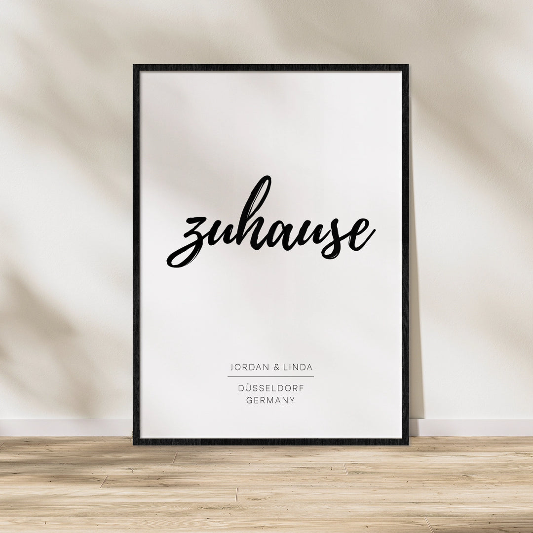 Poster "Zuhause Pinsel"