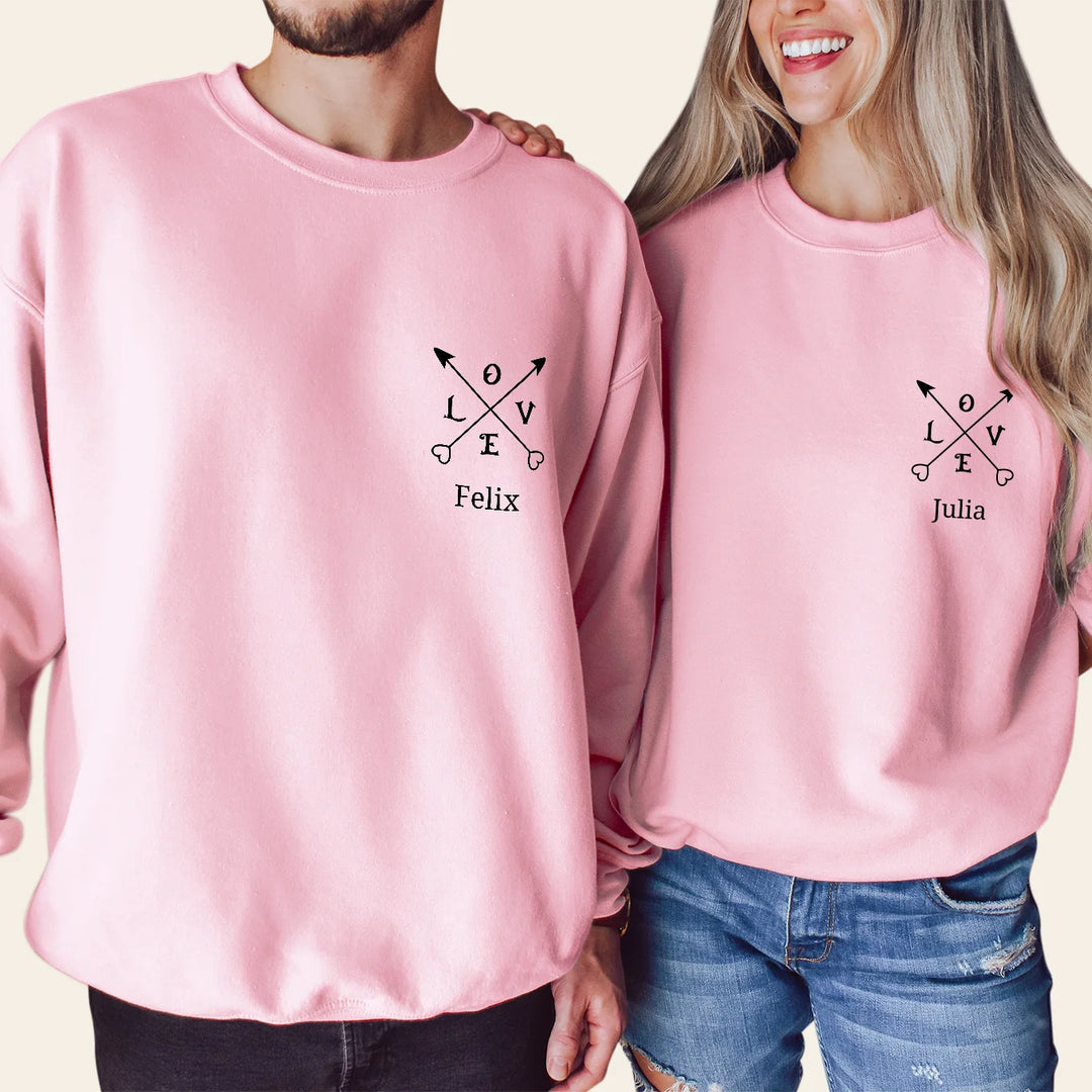 Personalisierter Partnerlook Sweater "Love"