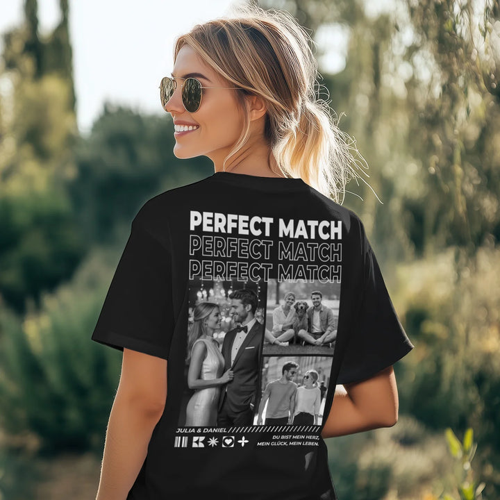 Personalisiertes Oversized T-Shirt "Perfect Match"