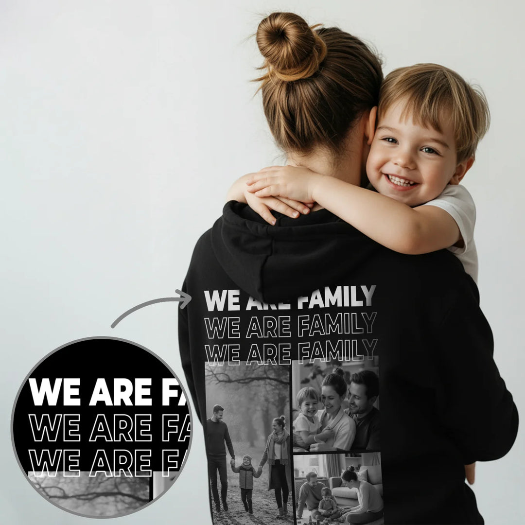 Personalisierter Hoodie mit Fotos "Familie"